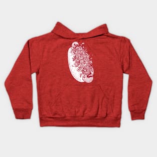 Foodle Hotdog by Lei Melendres Kids Hoodie